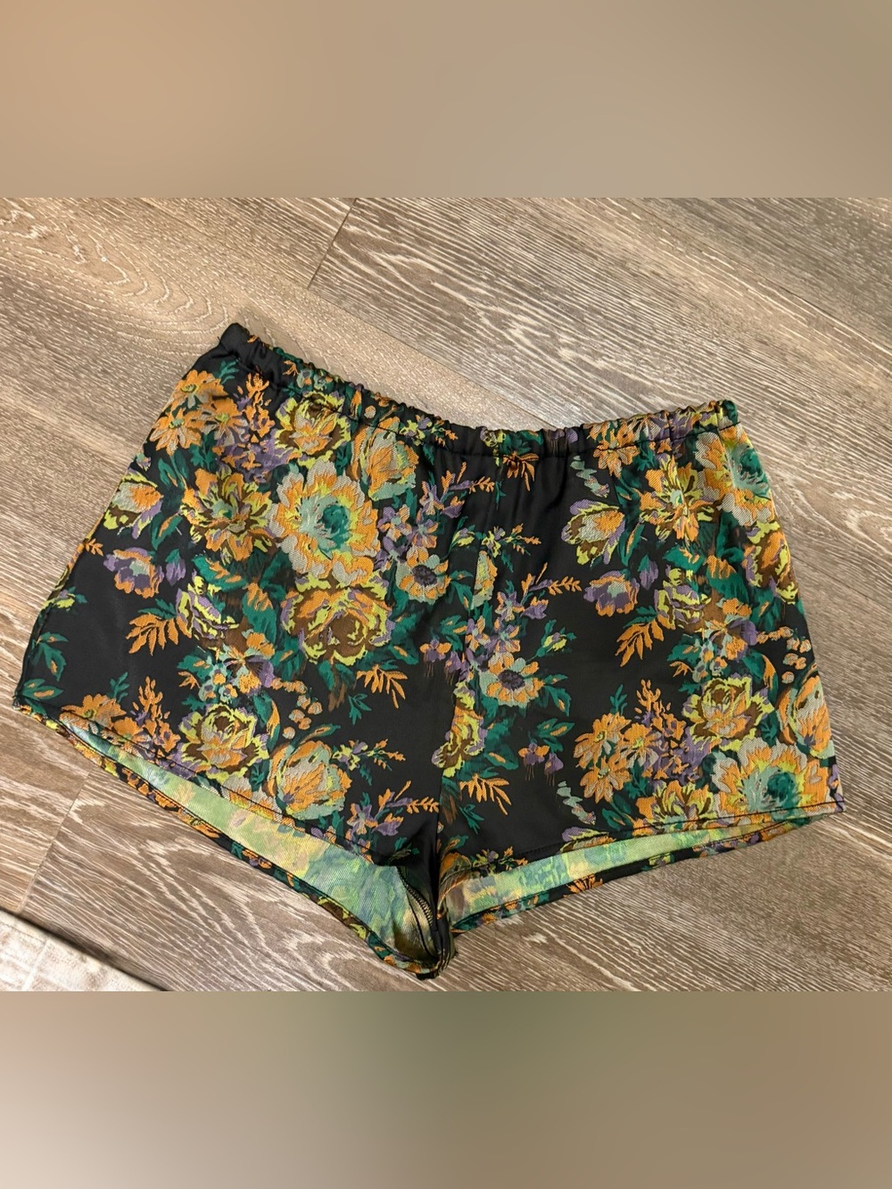 Anthropologie Black Floral Shorts